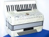 Marinucci Italian 120 bass white accordion